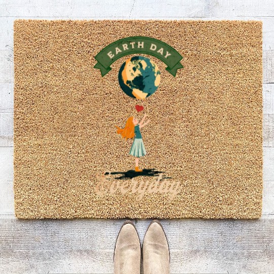 Celebrate Earth Day Every Day Coir Doormats