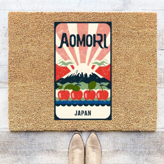 Aomori Harvest: Delicious Apples Coir Doormats