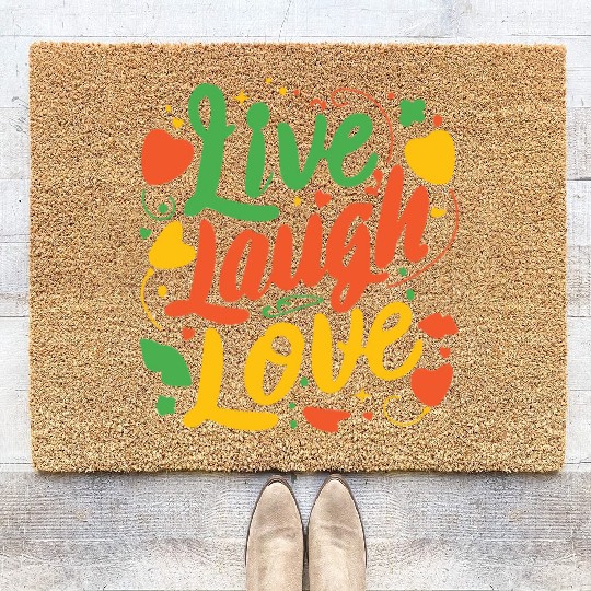 live laugh love Coir Doormats