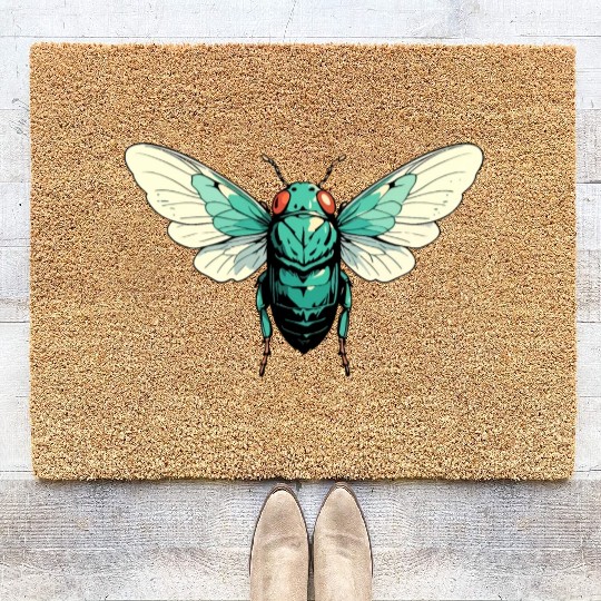 Cicada Insect Animal Lover Funny Design Coir Doormats