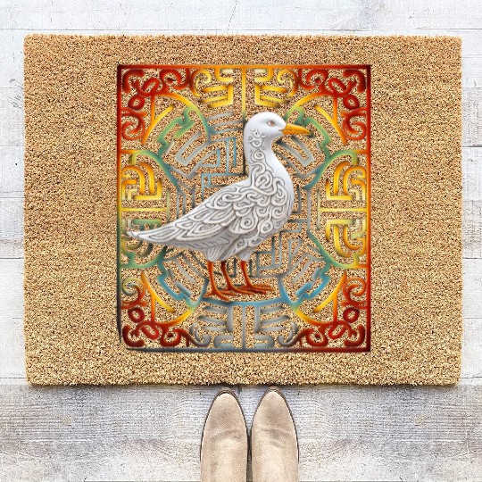 Seagull Mandala Graphic Illustration Coir Doormats