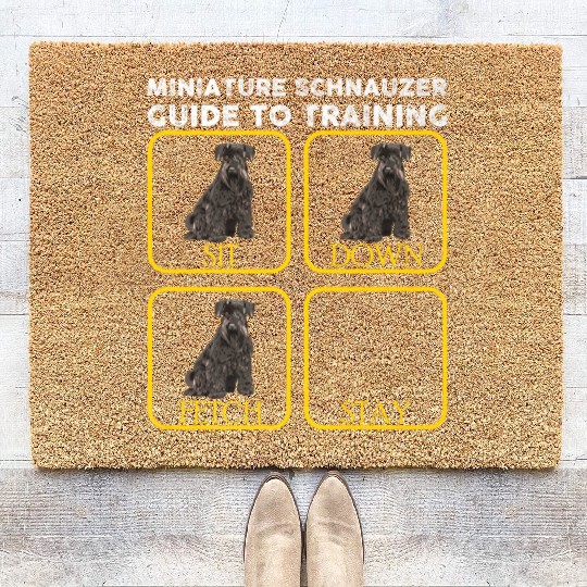 Miniature Schnauzer Training Premium Coir Doormats