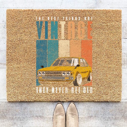 Car Old Muscle Car Year Of Manufacture Coir Doormats