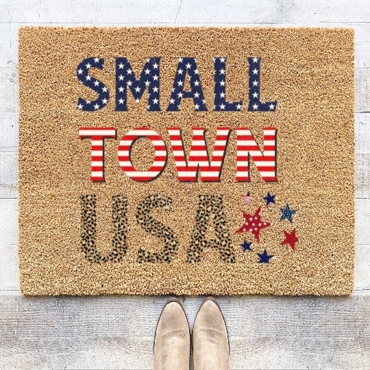 SMALL TOWN USA Coir Doormats