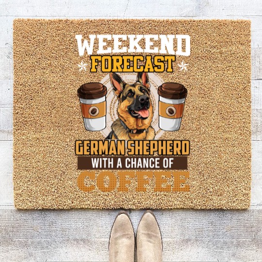 Shepherd WEEKEND FORECAST CHANCE OF COFFEE Coir Doormats