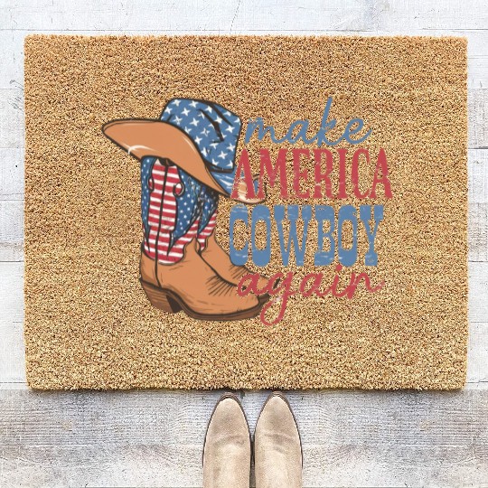Make America Cowboy Again Coir Doormats