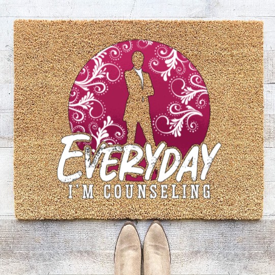 School Counselor Everyday I'm Counseling Therapist Coir Doormats