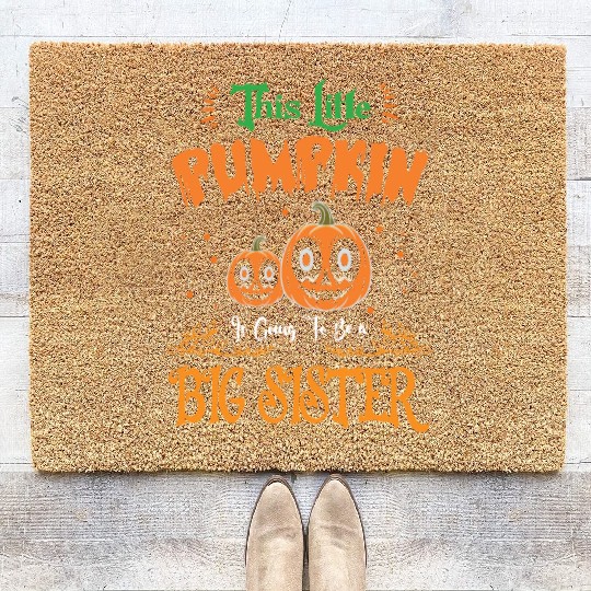 Pumpkin Big Sister Coir Doormats