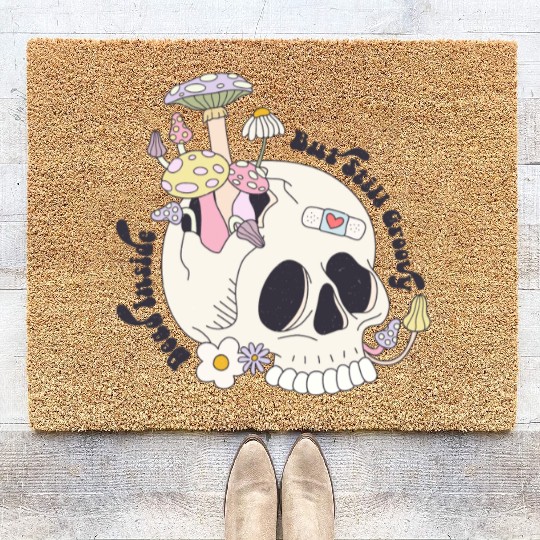 Dead Inside But Still Groovy Coir Doormats
