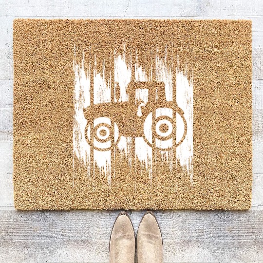 Farming Tractor Drawing Coir Doormats