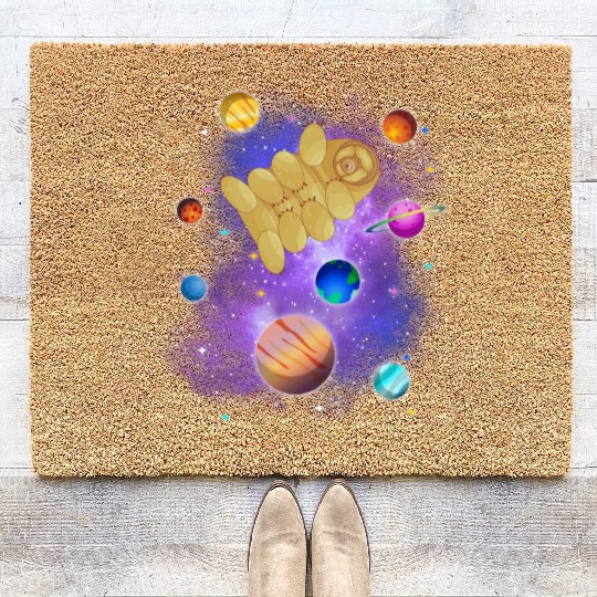Tardigrade Space! Nerd, Geek Microbiology Science Coir Doormats