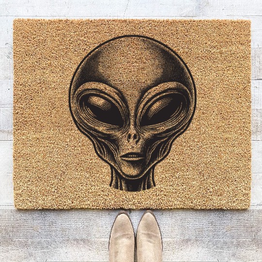 Grey Alien Coir Doormats
