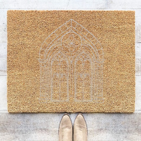 Gothic Architecture Church Gothic Coir Doormats