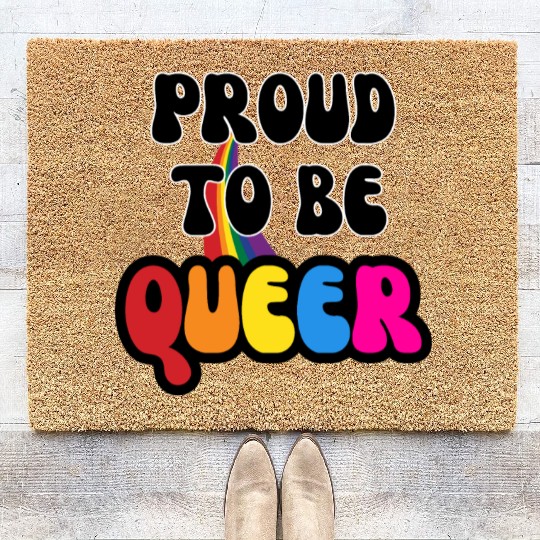 Queer + Regenbogen LGBTQ+ Pride Month Coir Doormats