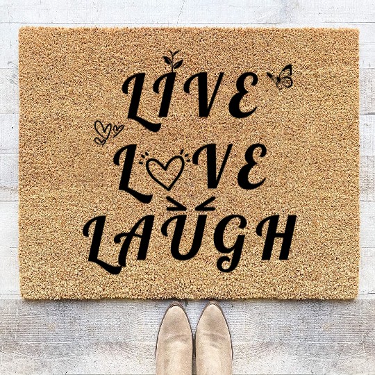 LIVE LOVE LAUGH Coir Doormats