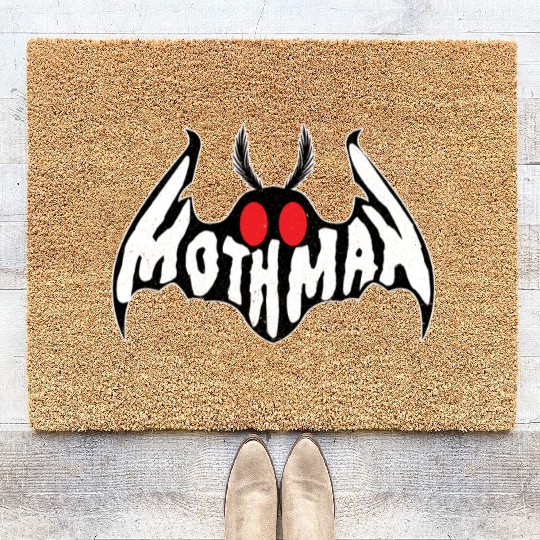 Mothman Monster Creepy Cryptid Coir Doormats