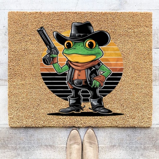 Cowboy Frog Coir Doormats