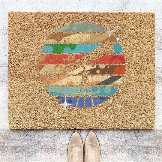 Planets Of Solar System Telescope Astronomy Coir Doormats