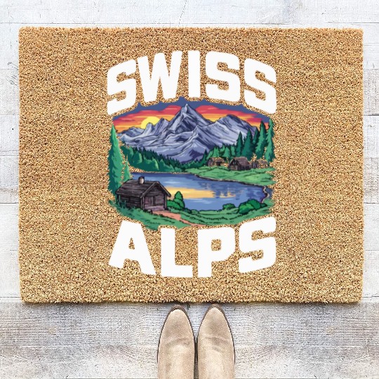 Swiss Alps Switzerland. Coir Doormats