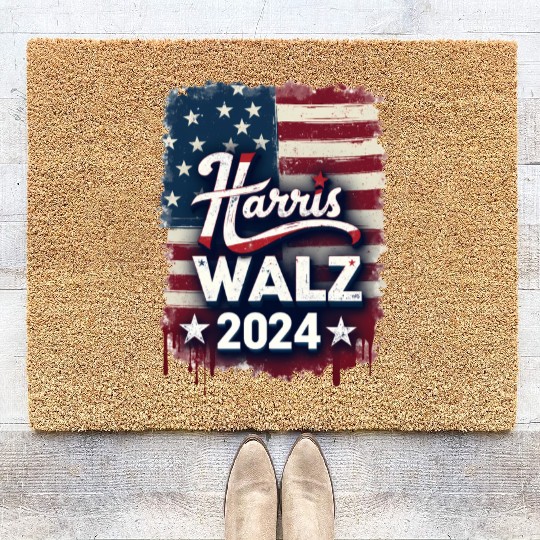 HARRIS WALZ 2024, KAMALA HARRIS FOR PRESIDENT Coir Doormats