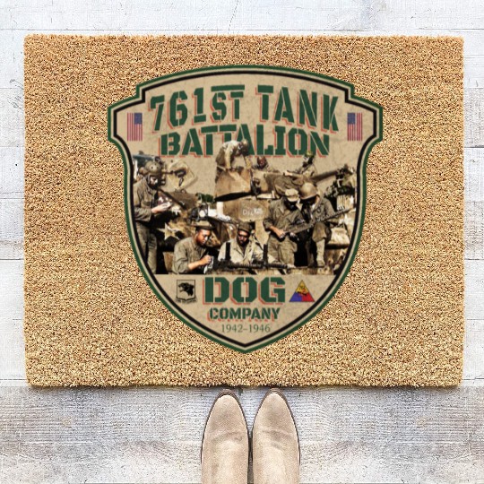 761st Tank Battalion Vintage WW2 Black Panthers Coir Doormats