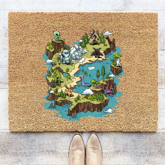 Cryptid Bigfoot Loch Ness Monster Mothman Jersey Coir Doormats