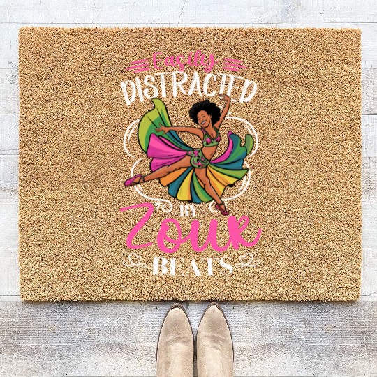 Zouk Dance Festival Design for Zouk Dancer Coir Doormats