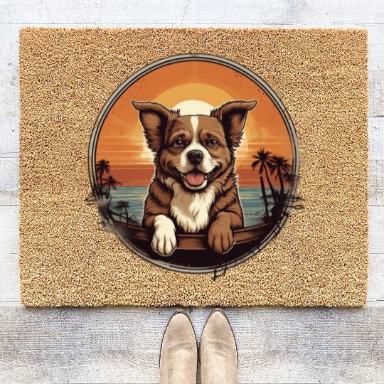 Retro Puppy Coir Doormats