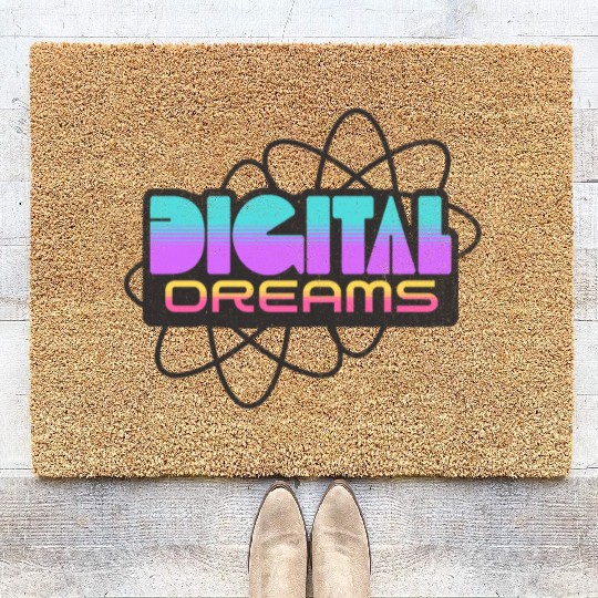 Digital Dreams - Retro Y2K Streetwear Design Coir Doormats