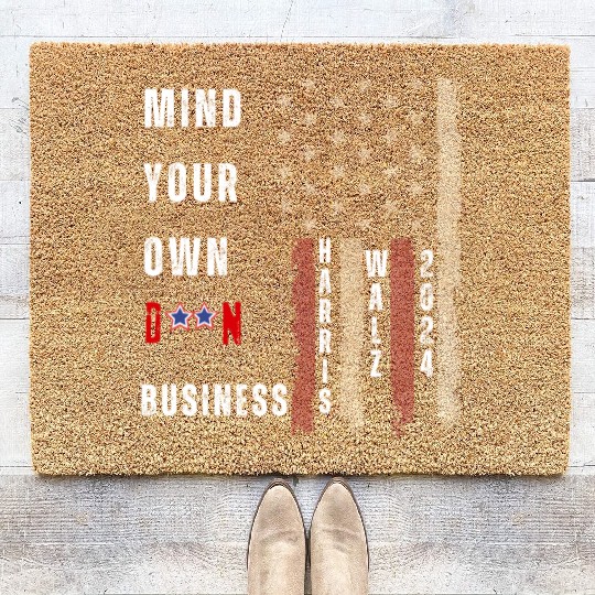 Mind Your Own Damn Business Coir Doormats
