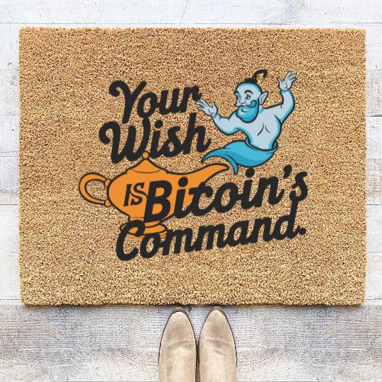 Bitcoin Genie - Your Wish is Bitcoin's Command Coir Doormats