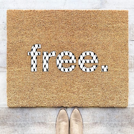 Free Palestine – Subtle Solidarity Coir Doormats