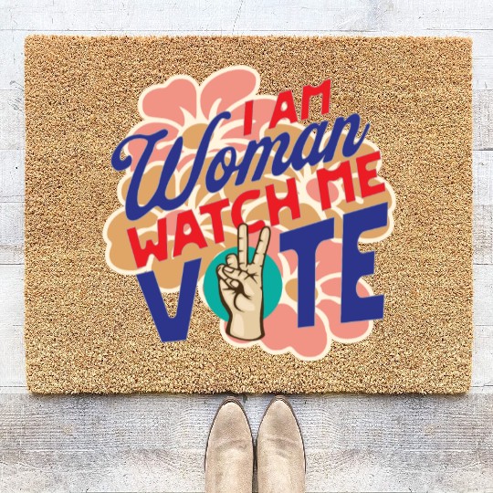 Kamala Harris for President Vote 2024 Tim Walz Coir Doormats