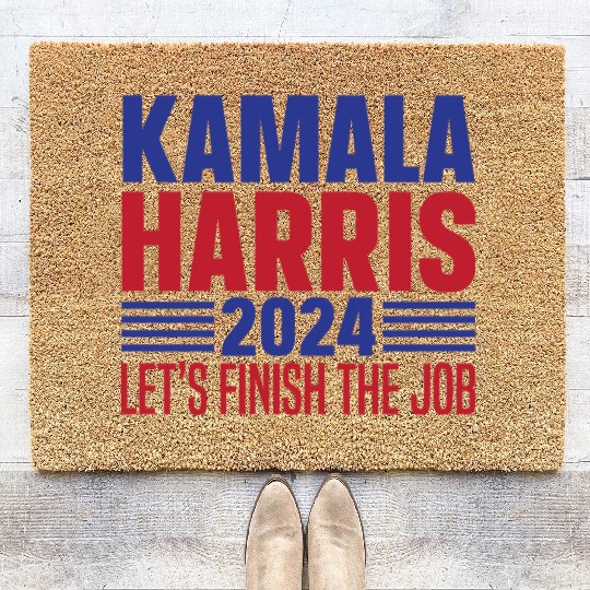 Kamala Harris 2024 for President Vote Tim Walz Coir Doormats