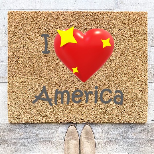 I Love America Coir Doormats