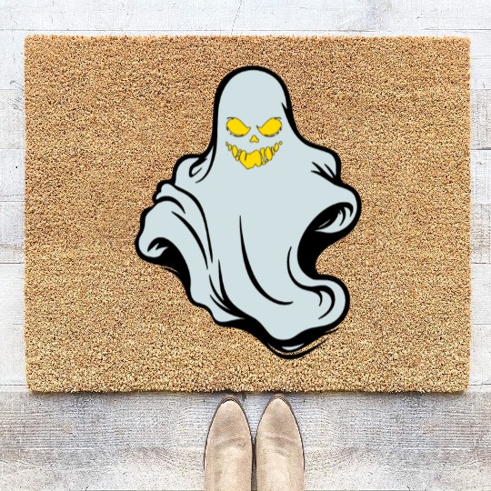 ghost yellow eyes Coir Doormats