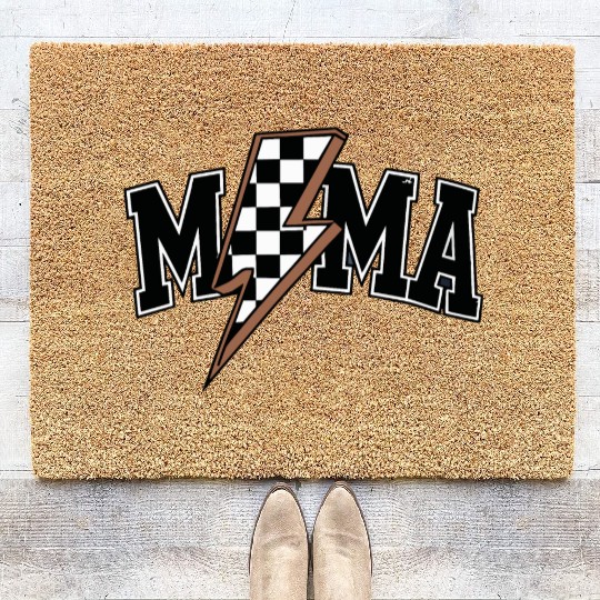 Mama Lightning Bolt Coir Doormats