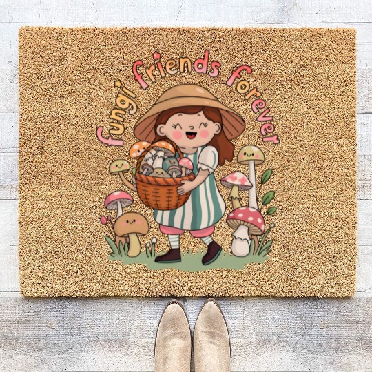 Fungi Friends Forever Coir Doormats
