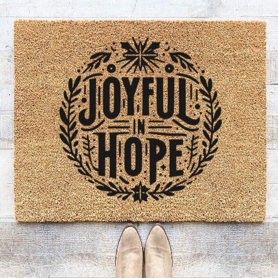 Joyful in Hope Coir Doormats