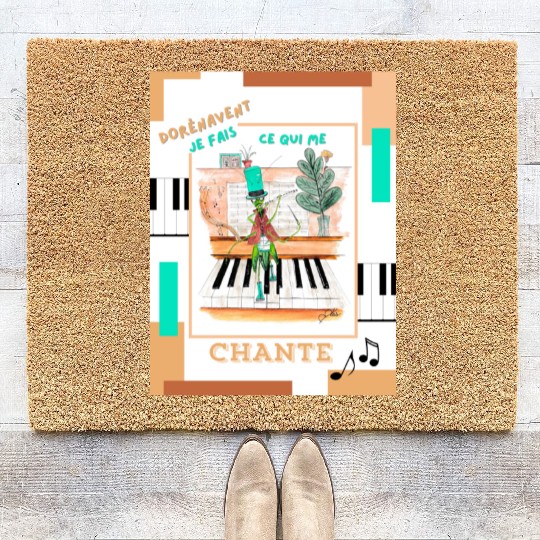 Prodigious cicada Coir Doormats