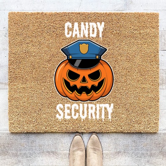 Candy Security Halloween Coir Doormats