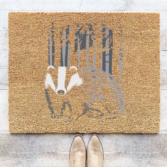 Cottagecore Forest Badge Scene Coir Doormats