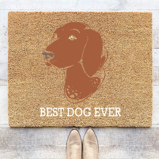 Best Dog Ever GSP Lover German Shorthaired Pointer Coir Doormats