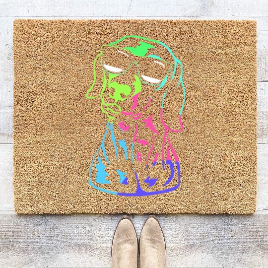 German Shorthaired Pointer GSP Dog With Sunglasses Coir Doormats