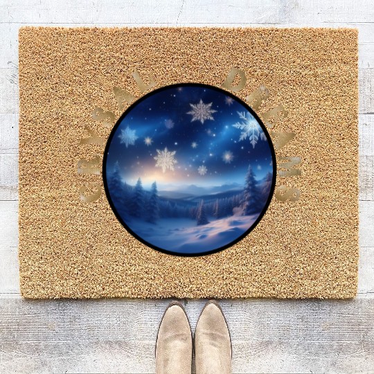 Crystal Dreams - A Winter Wonderland Coir Doormats