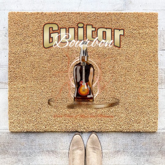 Guitar Bourbon. Coir Doormats