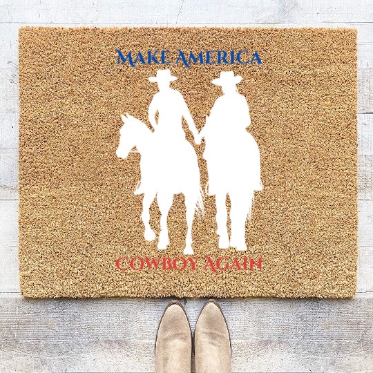 Make America Cowboy Again Coir Doormats