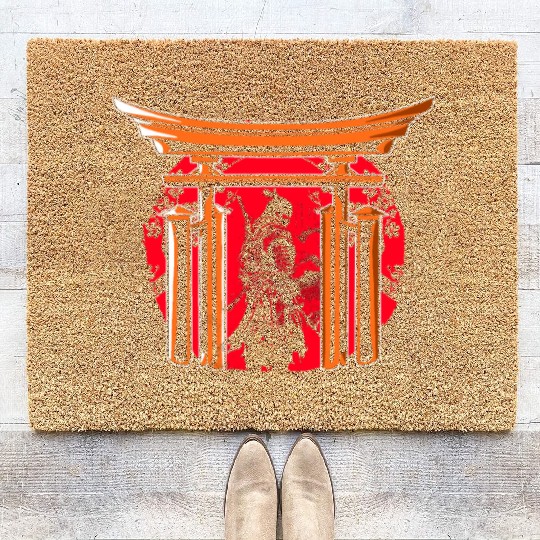 Kanji Japan Katana Sword Ninja Samurai Coir Doormats