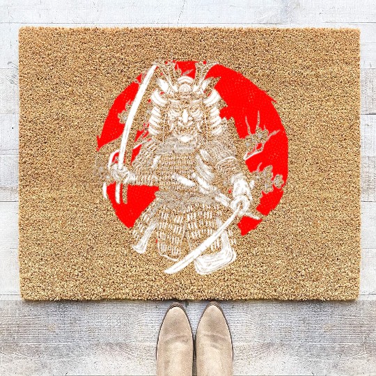 Kanji Katana Oni Demon Ninja Samurai Coir Doormats