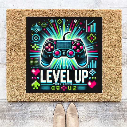 game level up Coir Doormats